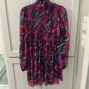 NWT Misa Floral smocked mini dress